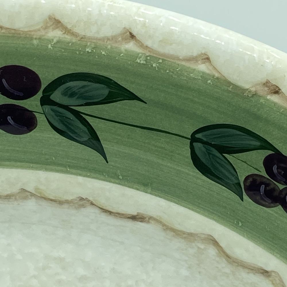 Oneida Oliveto Hand-Painted Dinner Plates Set Of 2 - 11" Mediterranean‎ Vintage - Picture 7 of 12